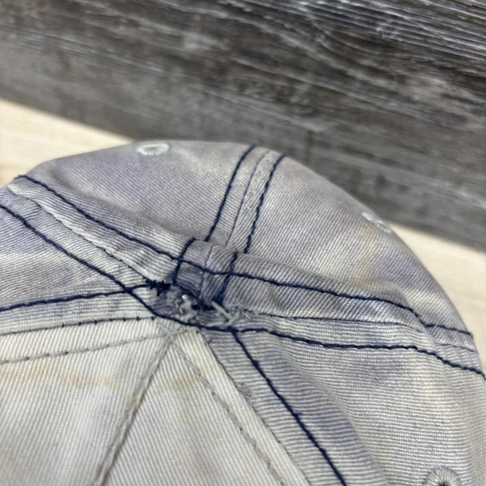 True Religion‎ Hat Cap Strap Back Distressed Leather Brim Western Mens